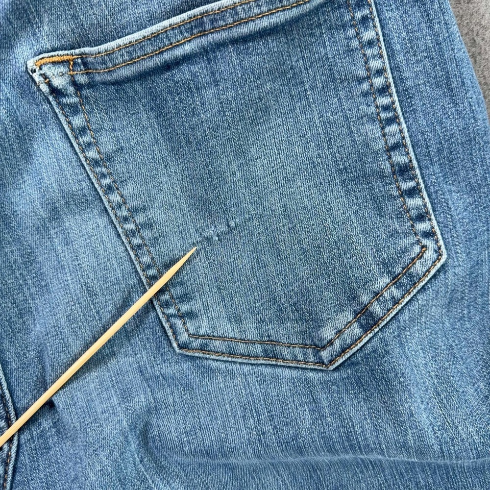 Express Hyper Stretch Jeans Mens 34x29.5 Classic Straight Blue Whisker Fade - Picture 3 of 10